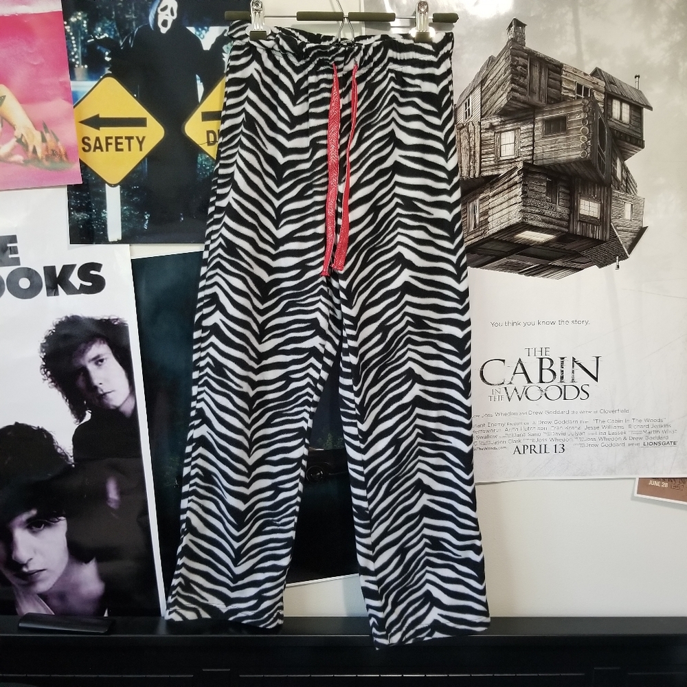Fuzzy Zebra Pyjama Pants